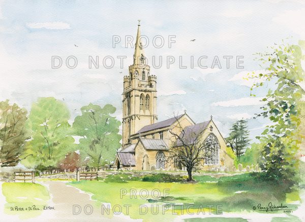 Exton Church Rutland Painting